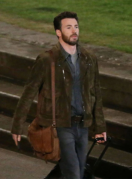 Chris Evans Ghosted Leather Jacke