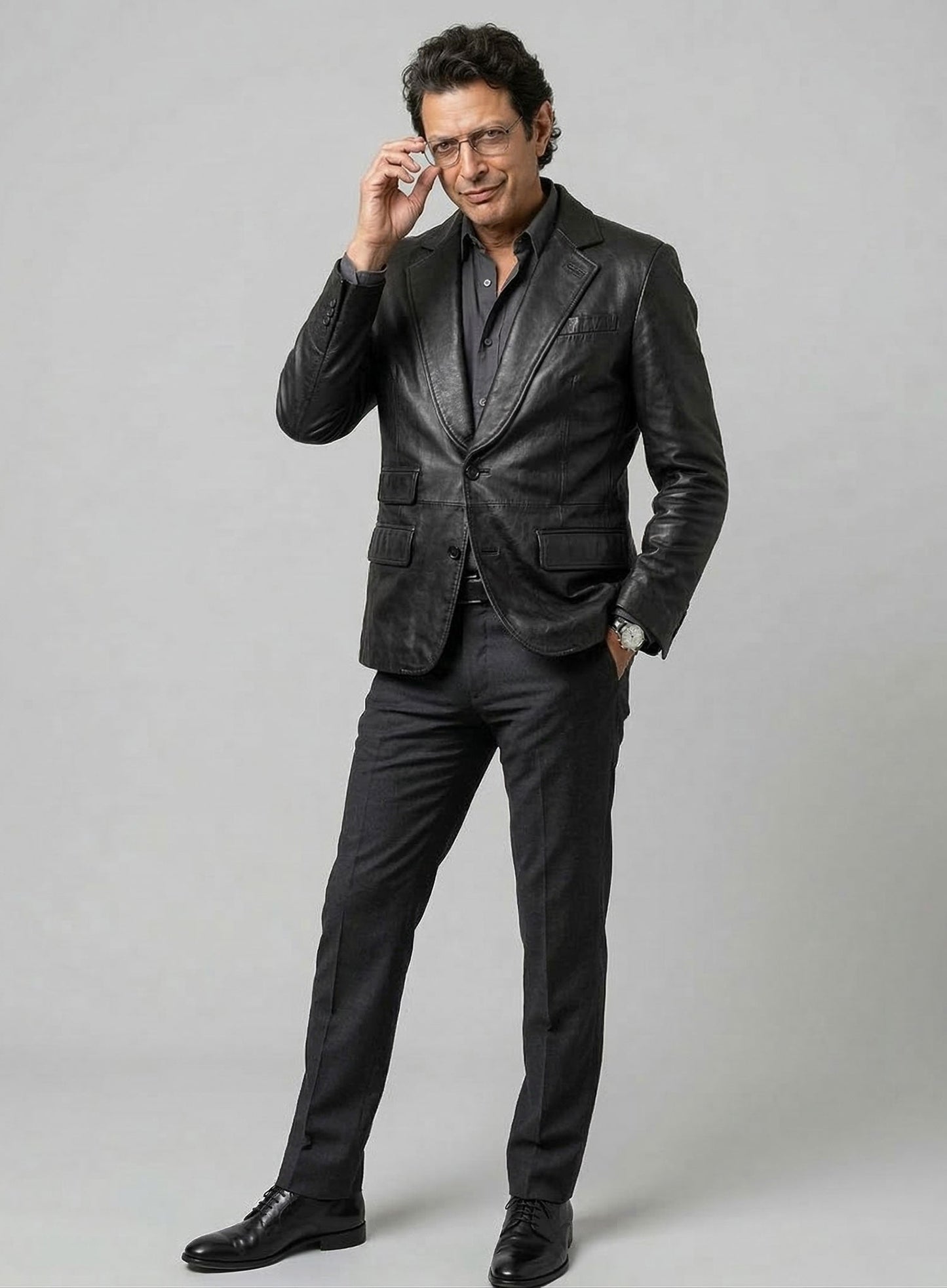 Jeff Goldblum Lost World Jurassic Park Leather Blazer