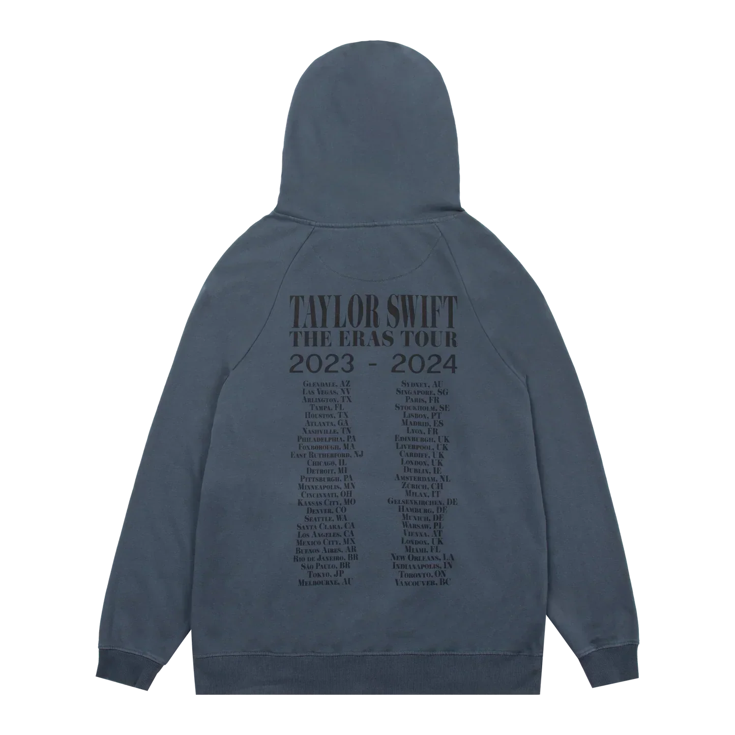 Taylor Swift The Eras International Tour Washed Blue Hoodie - Recreated Inspired Edition