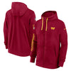 Washington Commanders Black & Gray Zip-Up Hoodie - Recreated Inspired Edition