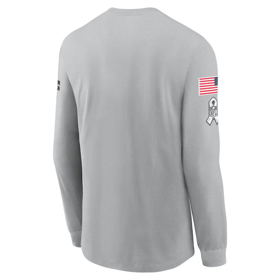 2024 Las Vegas Raiders Salute to Service Long Sleeve Hooded T-Shirt