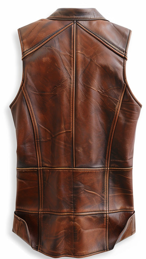 Men’s Vintage Brown Leather Vest