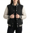 Womens Black and White Varsity Jacket