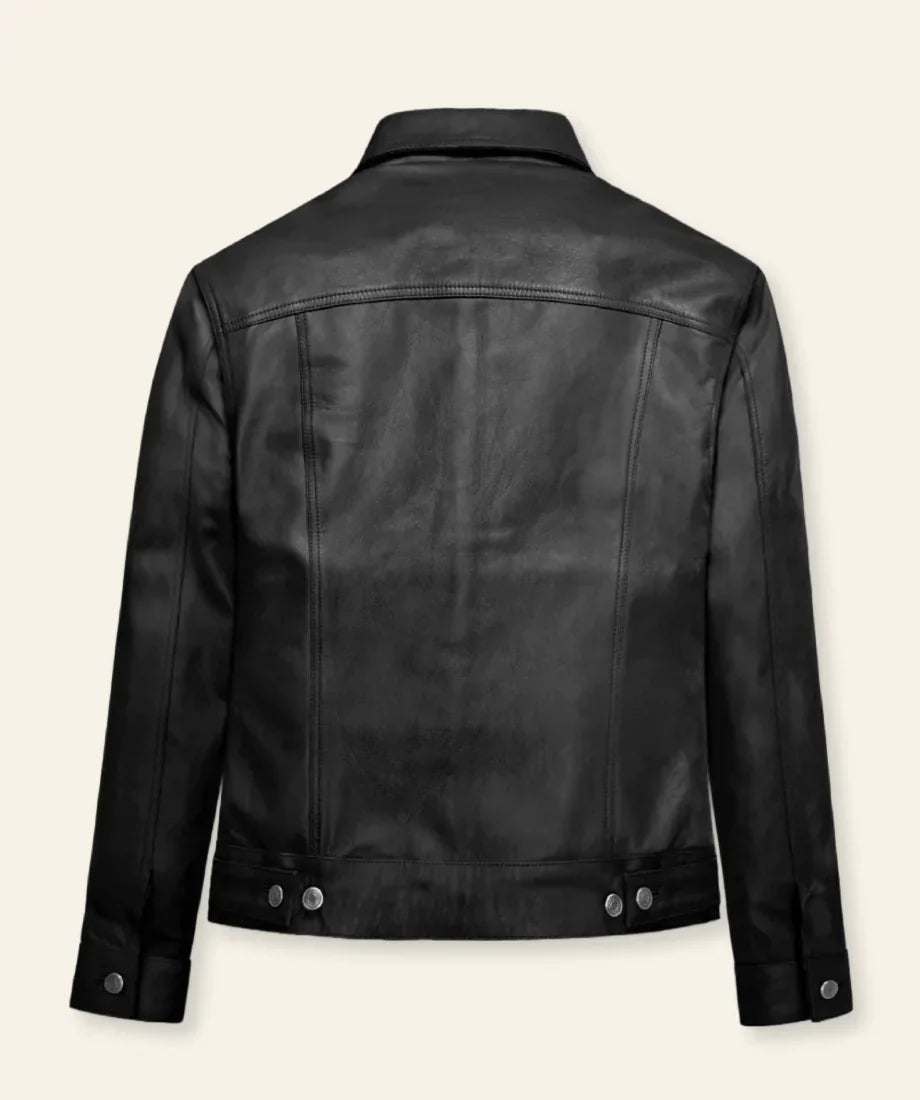 Yellowstone Rip Wheeler Black Leather Jacket