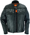 Men Motorcycle Cafe Racer Leather Jacket – Skull Design Trendy Leather Jacket