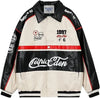 Racing Style Leather Jacket for Women – Premium Cowhide Custom Handmade