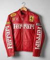 Handmade Red Cowhide Leather Jacket – Biker Motorcycle Racing & Car Show Wear