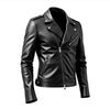 HANDMADE Men's Black Leather Jacket | Genuine Cowhide Motorcycle Jacket