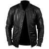 Men's Soft Leather Vintage Bomber Jacket – Biker Style Black Fashion Jacket