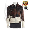 Men's Western Cowhide Leather Jacket – Genuine Hair-On Pony Skin Stylish Trucker Jacket