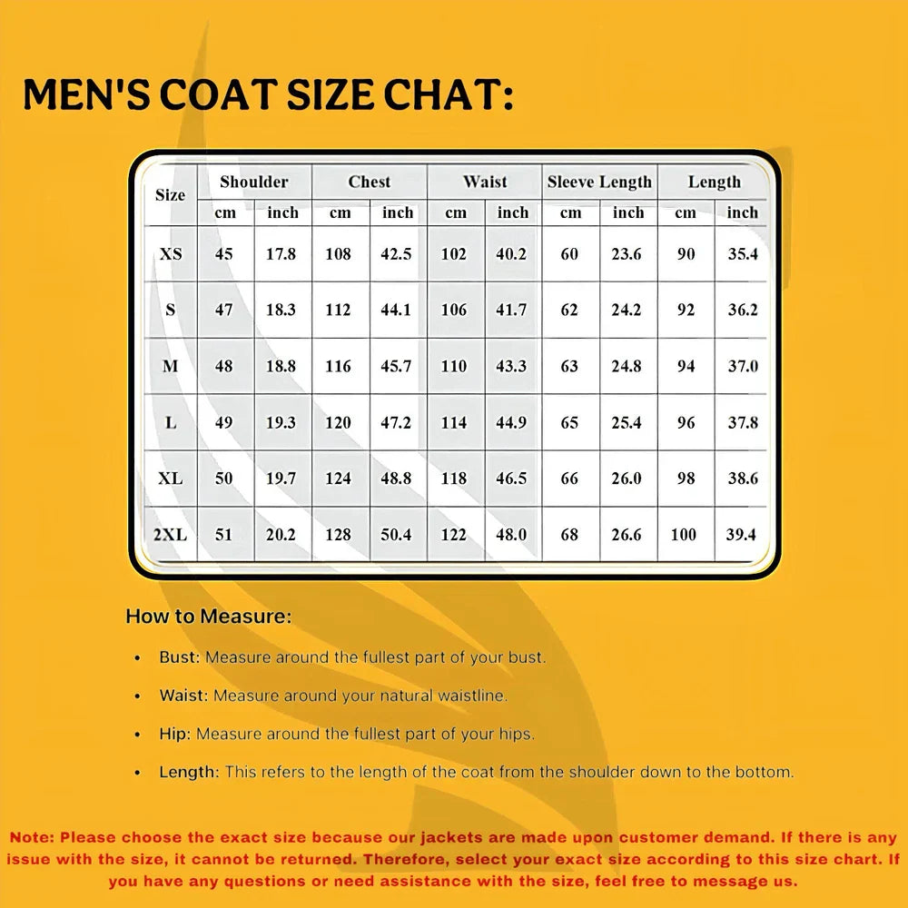 New Men's Western Distressed COWHIDE Long Real Leather Jacket Coat– Fashion Wear