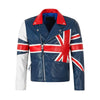 Men's Cowhide Leather Biker Jacket – British Flag Edition with YKK Zip BEST SELL