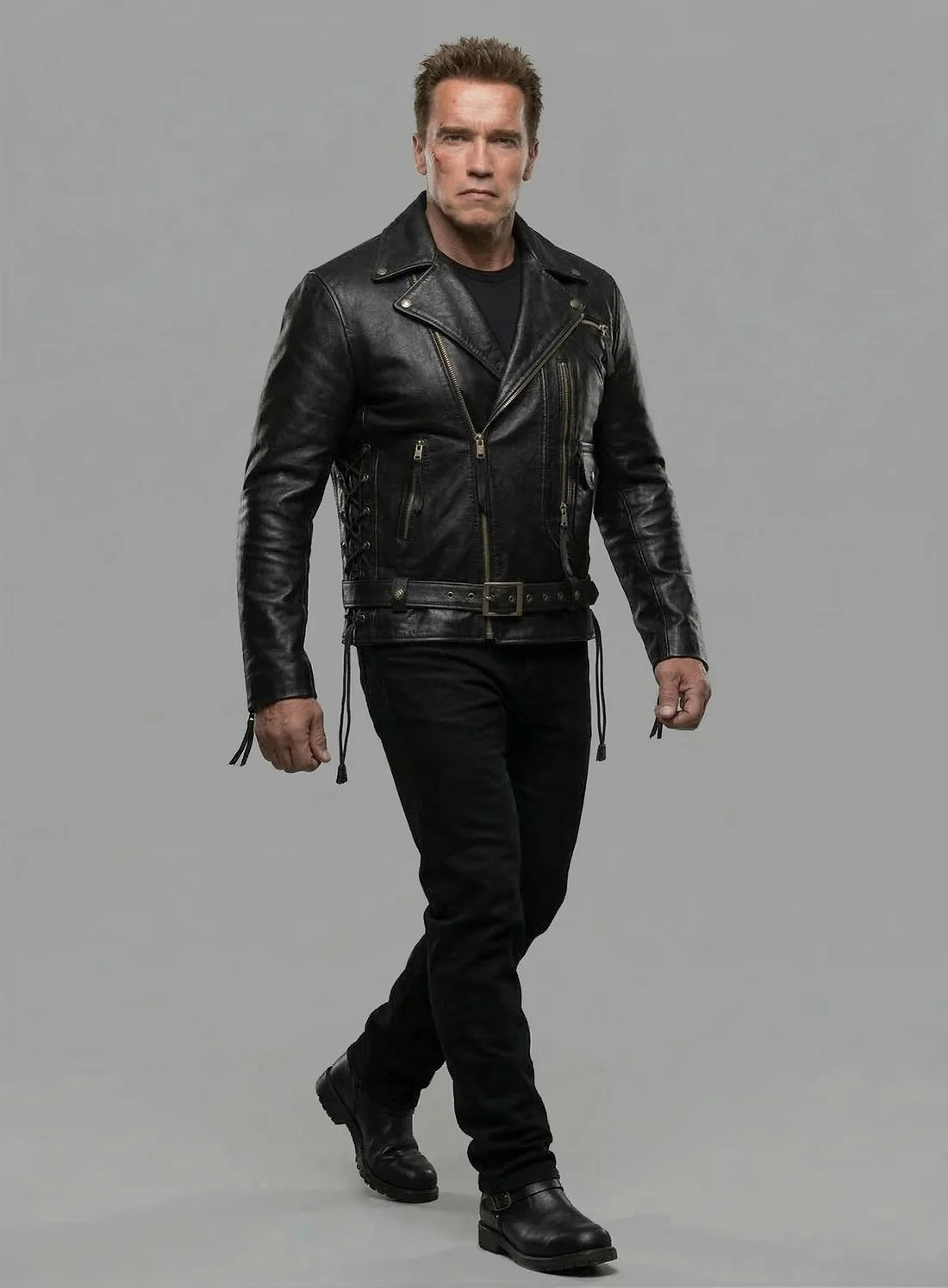 Terminator 2 Arnold Schwarzenegger Leather Jacket