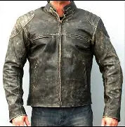 Distressed leather jackets