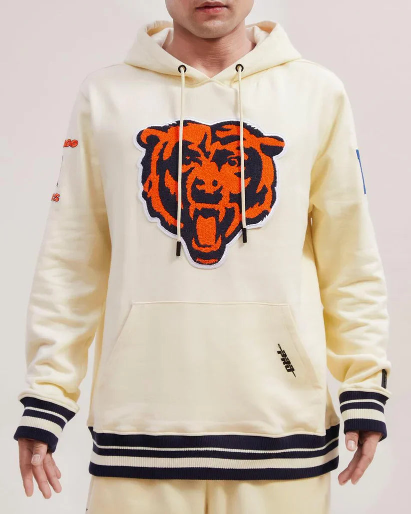 Chicago Bears Pro Standard Cream Neutral Hoodie - Recreated Inspired Edition