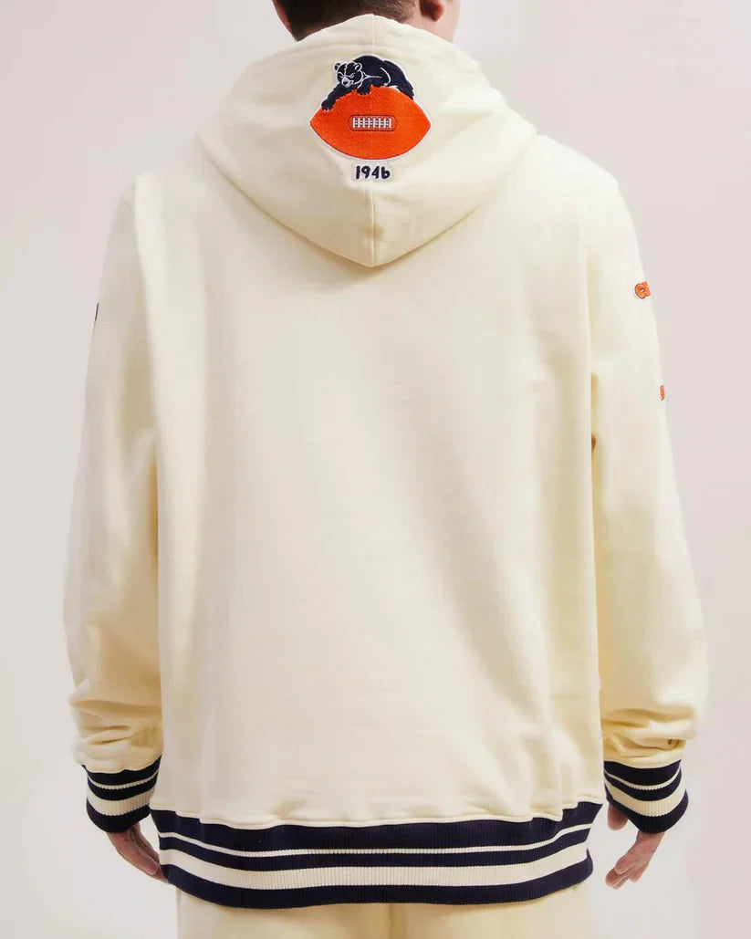 Chicago Bears Pro Standard Cream Neutral Hoodie - Recreated Inspired Edition