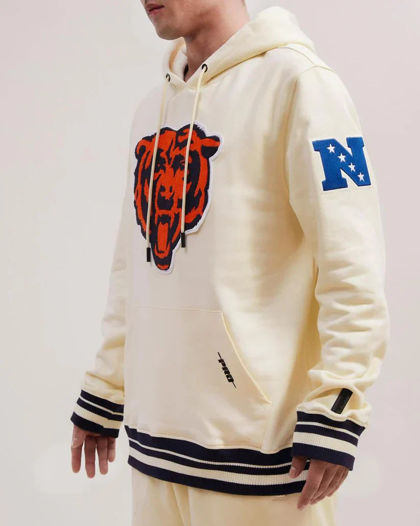 Chicago Bears Pro Standard Cream Neutral Hoodie - Recreated Inspired Edition