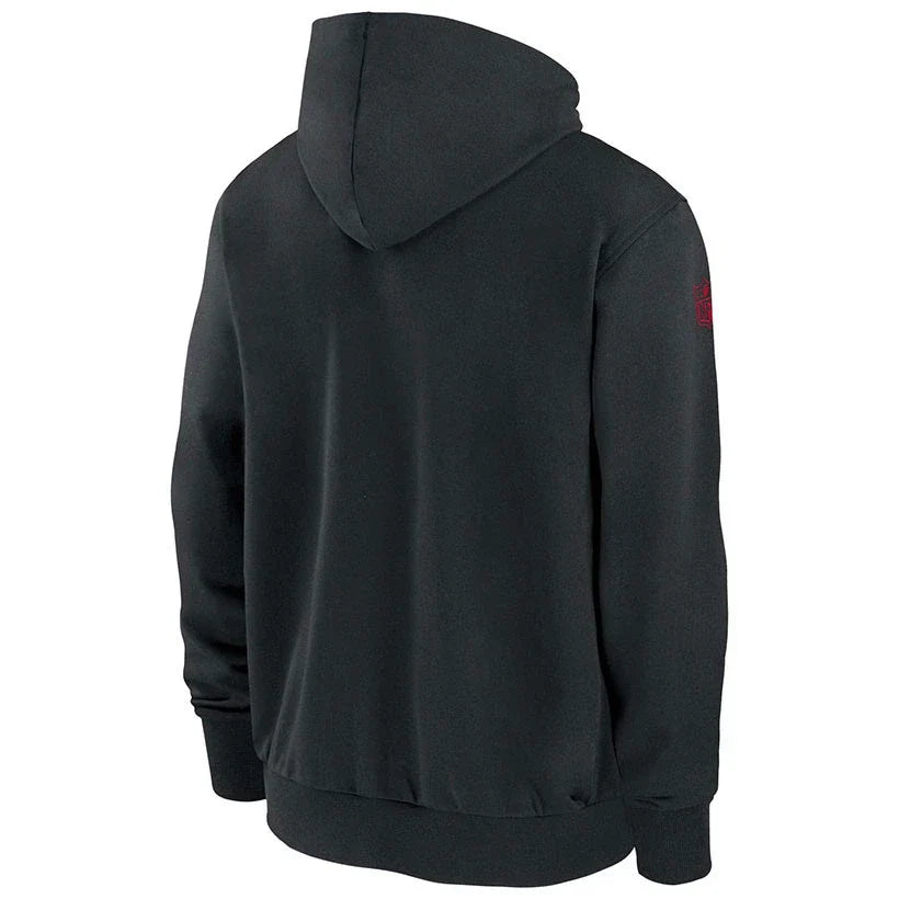 San Francisco 49ers Grey Sideline Full-Zip Hoodie - Recreated Inspired Edition
