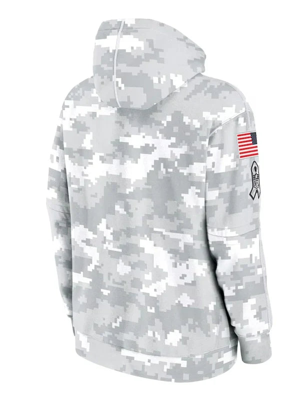 2024 Buffalo Bills Arctic Camo Salute to Service Hoodie - Recreated Inspired Edition