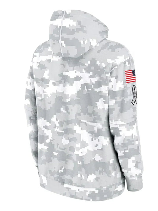 2024 Buffalo Bills Arctic Camo Salute to Service Hoodie - Recreated Inspired Edition
