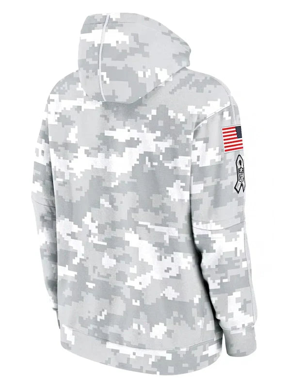 2024 Detroit Lions Arctic Camo Salute to Service Hoodie - Recreated Inspired Edition