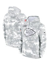 2024 Kansas City Chiefs Arctic Camo Salute to Service Hoodie - Recreated Inspired Edition