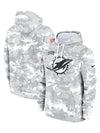 2024 Miami Dolphins Arctic Camo Salute to Service Hoodie - Recreated Inspired Edition