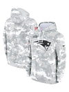 2024 New England Patriots Arctic Camo Salute to Service Hoodie - Recreated Inspired Edition