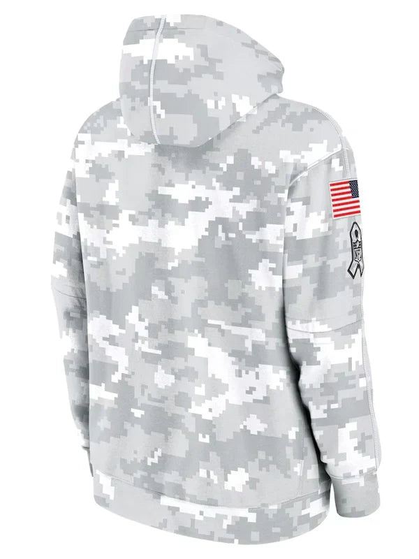 2024 San Francisco 49ers Arctic Camo Salute to Service Hoodie - Recreated Inspired Edition