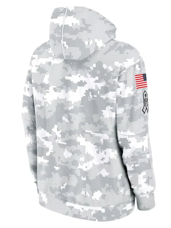2024 Seattle Seahawks Arctic Camo Salute to Service Hoodie - Recreated Inspired Edition