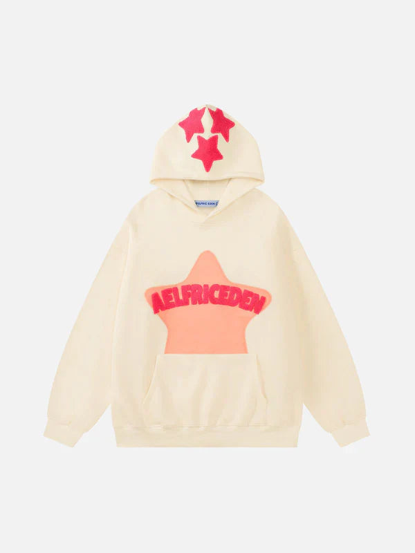 Vintage Embroidery Star Hoodie - Recreated Inspired Edition