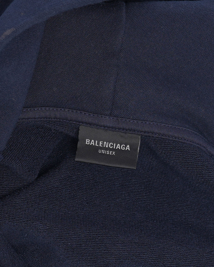 Balenciaga Distressed Polo Zip-Up Hoodie - Recreated Inspired Edition