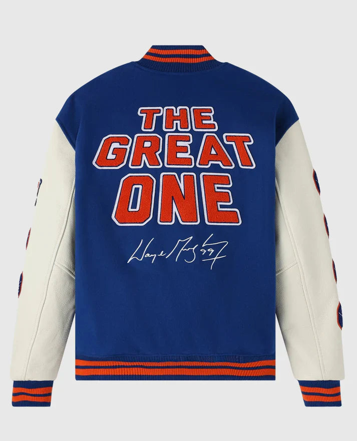 OVO Wayne Gretzky The Great One Varsity Jacket - Recreated Inspired Edition
