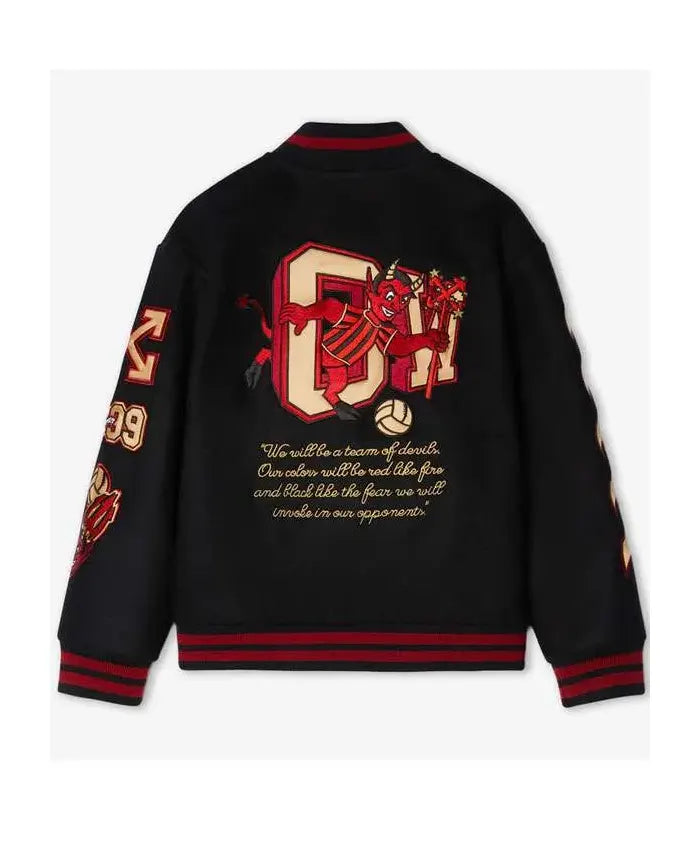 AC Milan x Off-White Varsity Jacket - Recreated Inspired Edition
