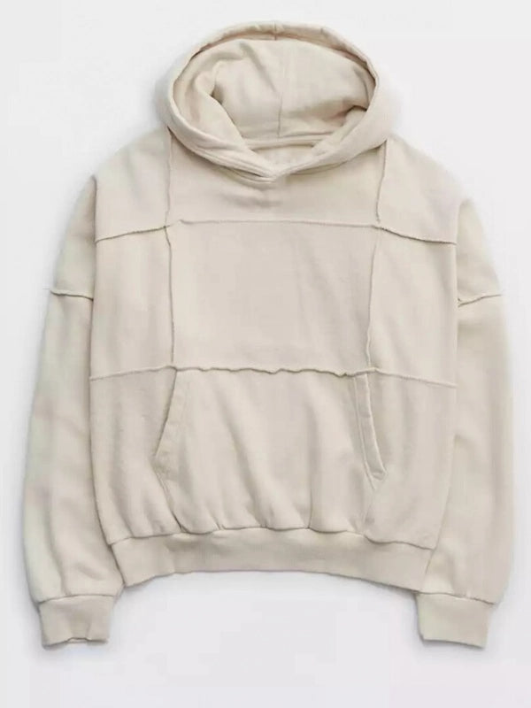 Aerie Sherpa Patchwork Hoodie - Recreated Inspired Edition