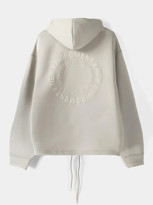 Bershka Zip-Up Slogan Hoodie - Recreated Inspired Edition