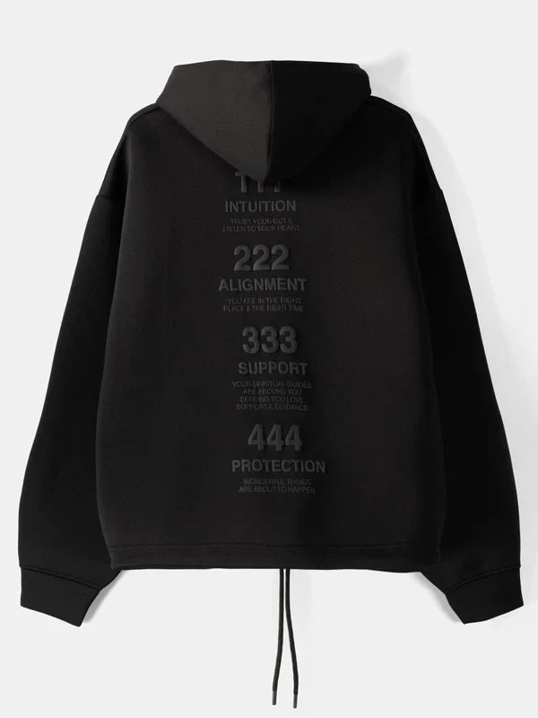 Bershka Zip-Up Slogan Hoodie - Recreated Inspired Edition