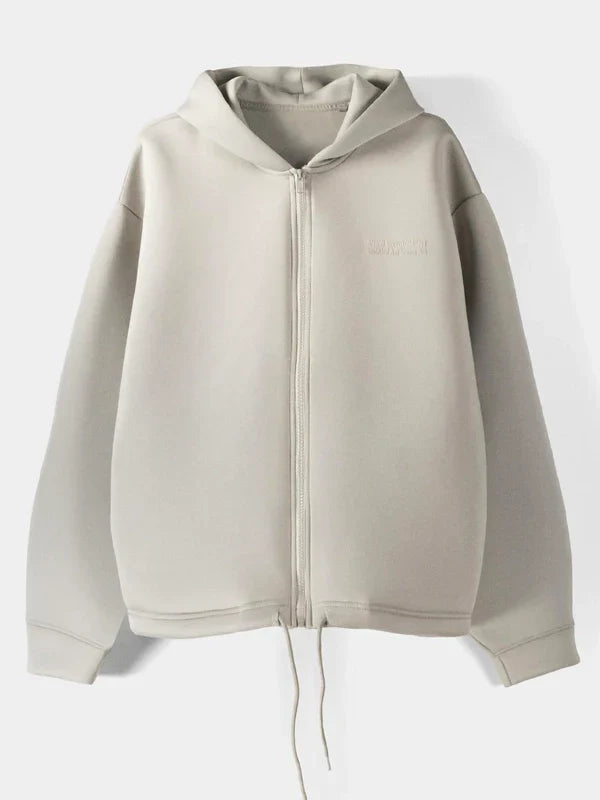 Bershka Zip-Up Slogan Hoodie - Recreated Inspired Edition
