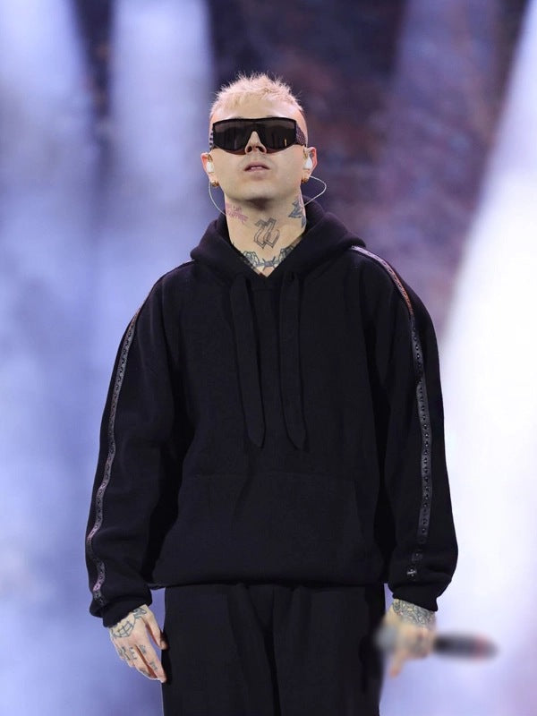 Lazza Black Hoodie - Recreated Inspired Edition