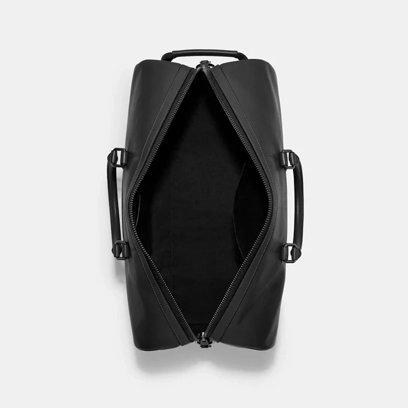 Black Real Leather Weekender Bags