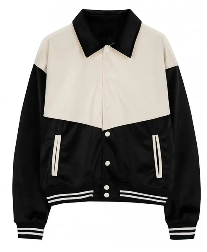 Black And White Classic Varsity Jacket - Recreated Inspired Edition