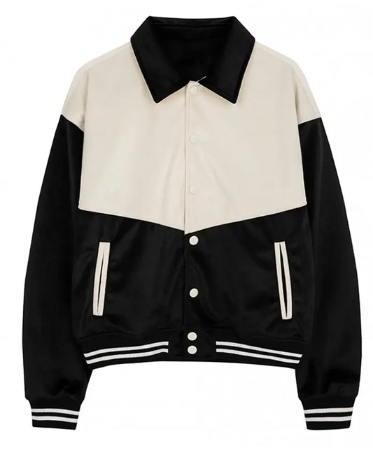 Black And White Classic Varsity Jacket - Recreated Inspired Edition