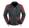 Black and red jacket on a white background