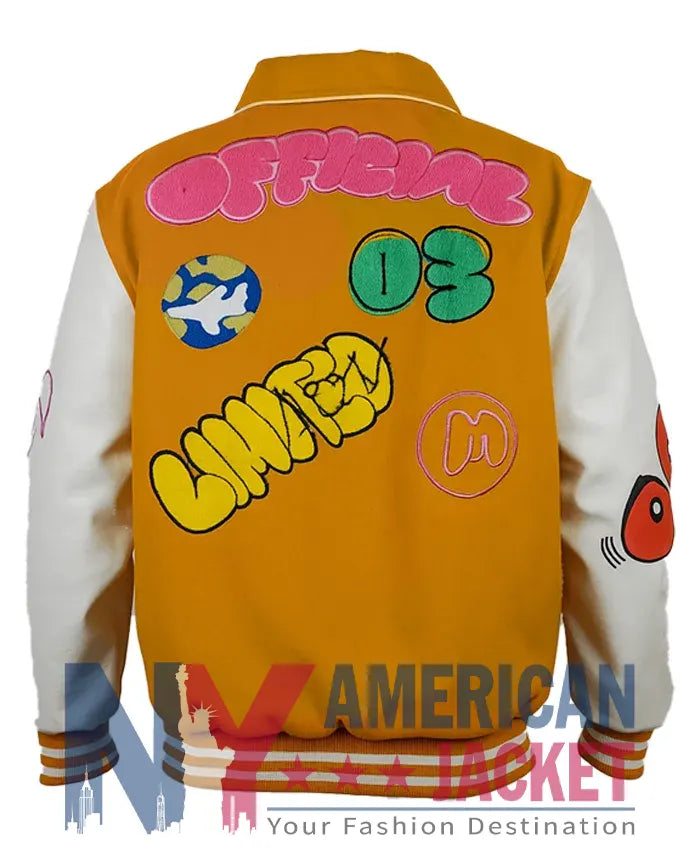 Boxy Fit Graffiti Varsity Jacket - Recreated Inspired Edition