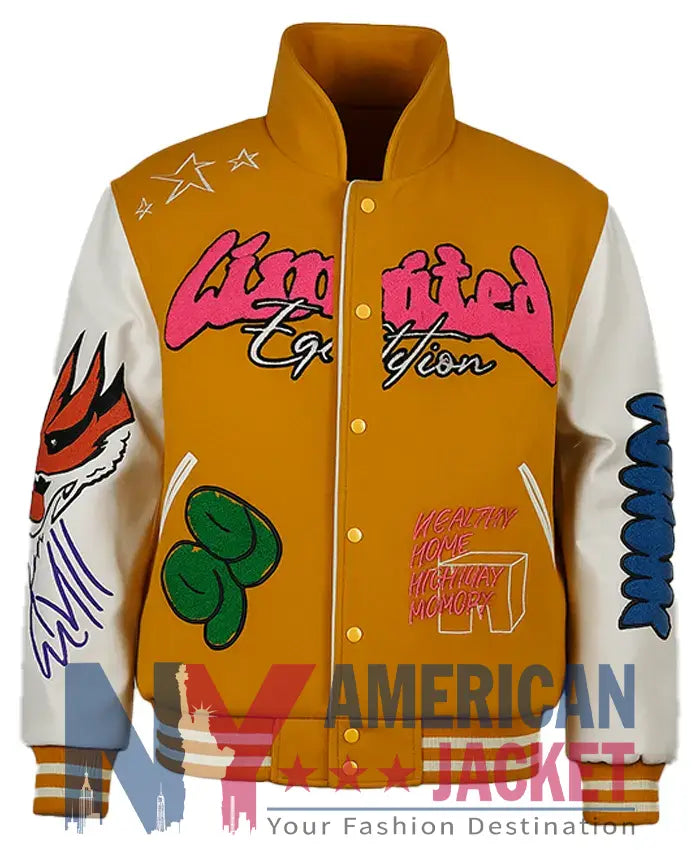 Boxy Fit Graffiti Varsity Jacket - Recreated Inspired Edition