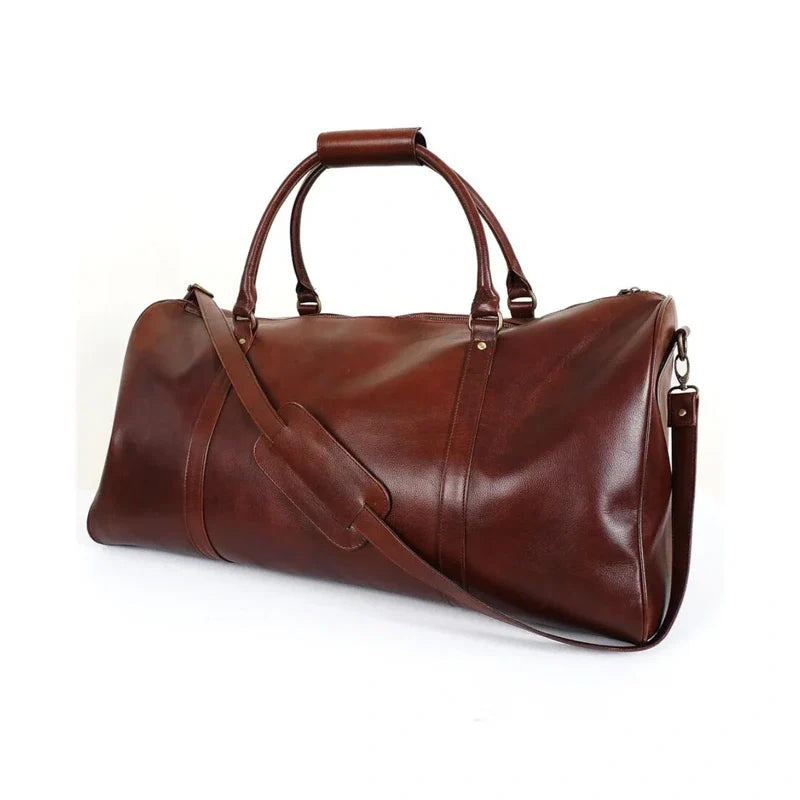 Men’s Handmade Leather Brown Duffle Bag