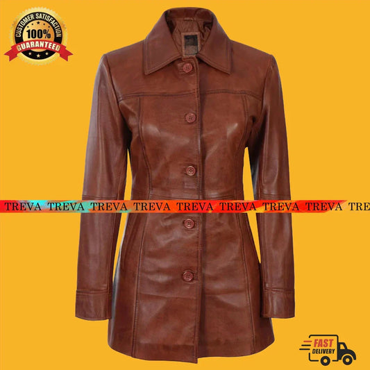 Brown leather jacket on a yellow background