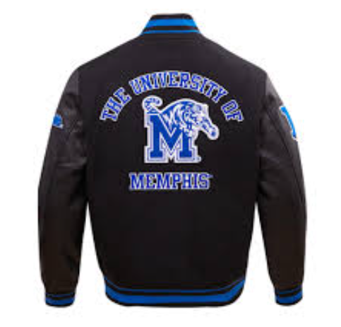 University of Memphis Classic Black Varsity Jacket - Recreated Inspired Edition