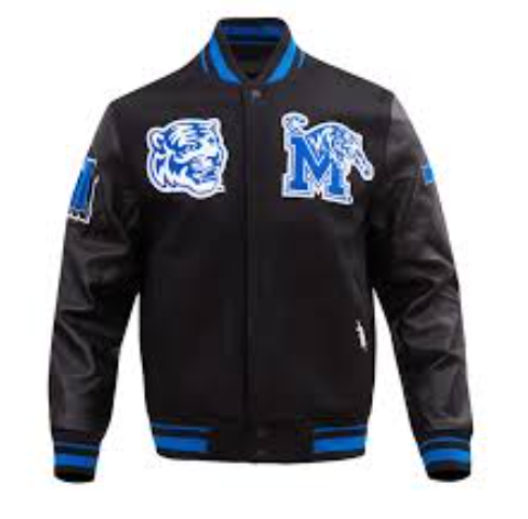 University of Memphis Classic Black Varsity Jacket - Recreated Inspired Edition