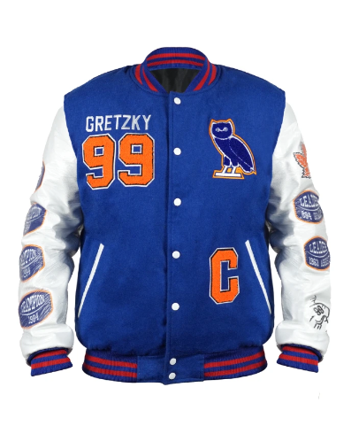 OVO Wayne Gretzky The Great One Varsity Jacket - Recreated Inspired Edition